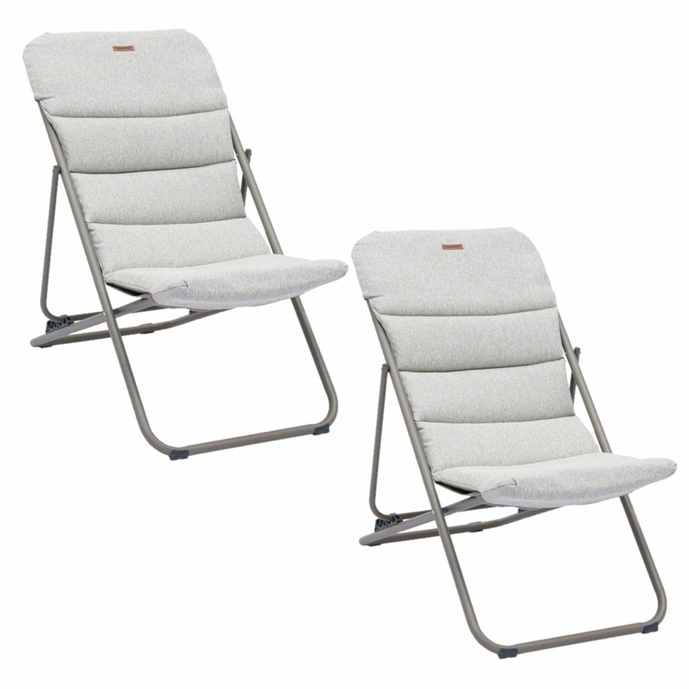 Lot de 2 chiliennes de jardin pliante nillia