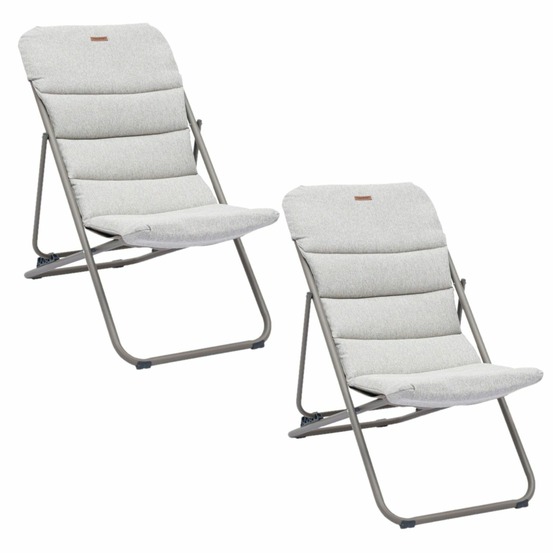 Lot de 2 chiliennes de jardin pliante nillia