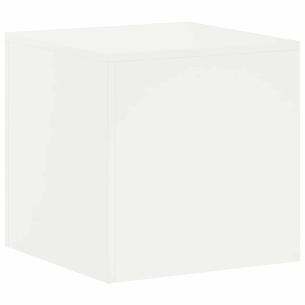 Support de plante blanc 40 x 40 x 40 cm acier