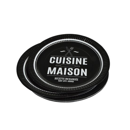 Set de 10 assiettes en carton 23 cm ma cuisine