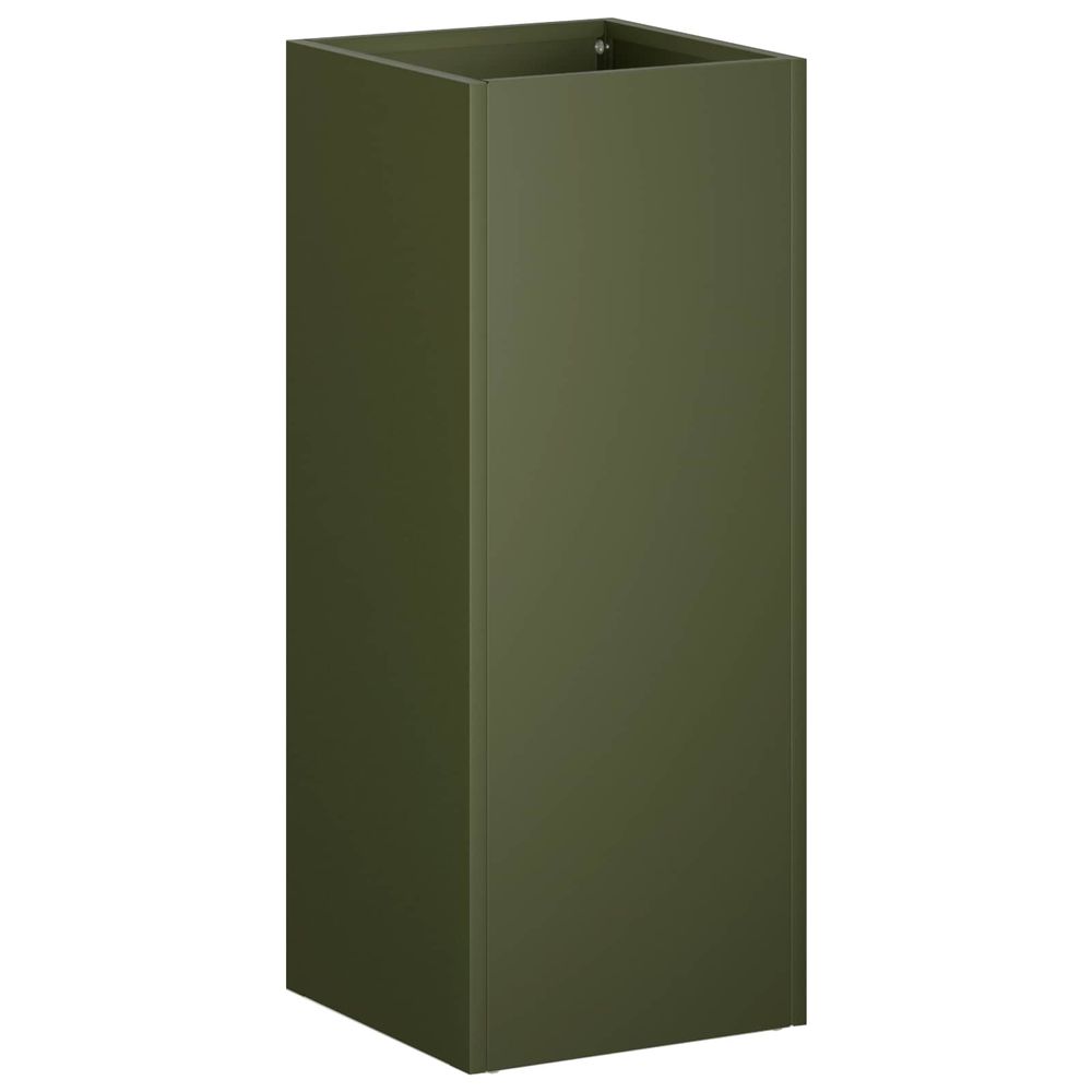 Cache-pot de jardin vert olive 20 x 20 x 50 cm