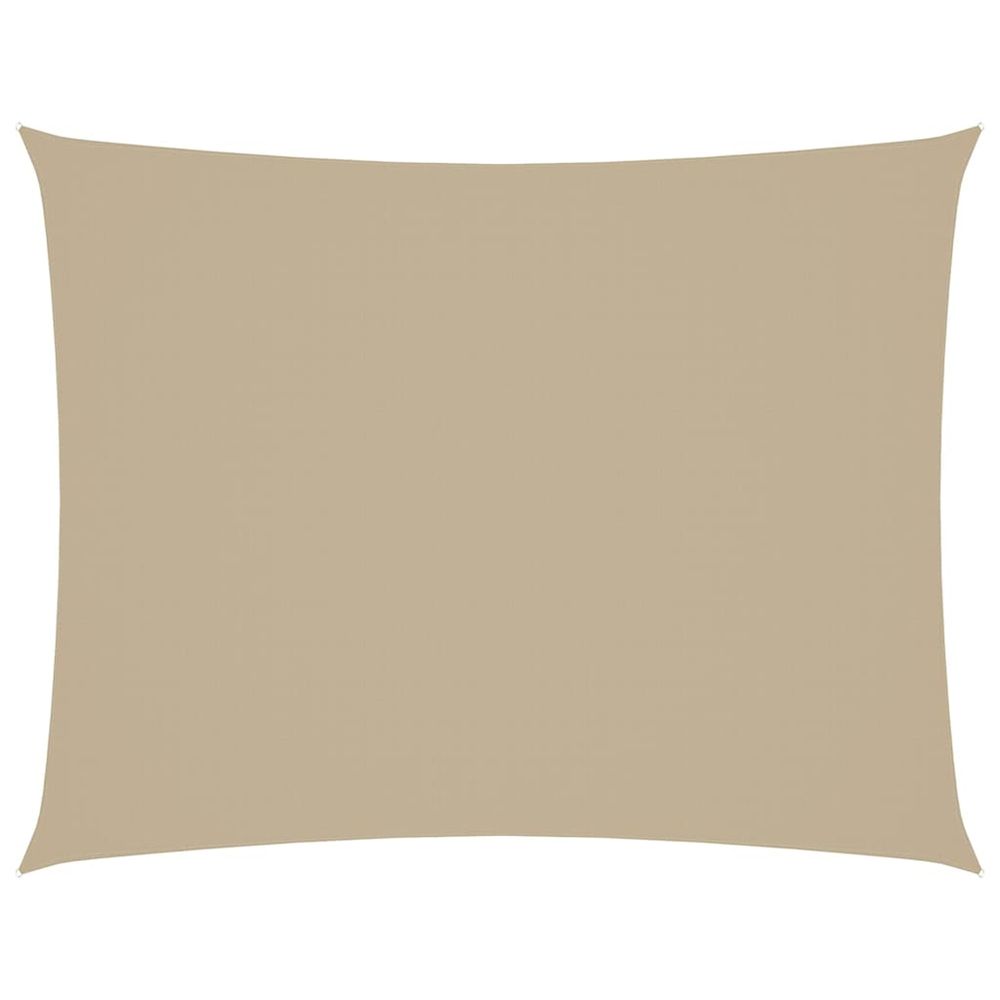 Voile de parasol tissu oxford rectangulaire 3x6 m beige