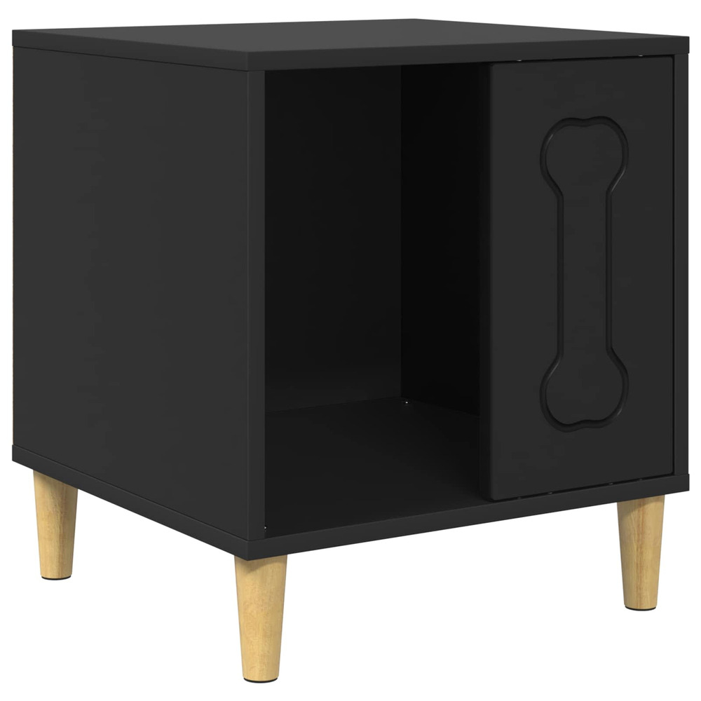 Maison pour chiens noir 44 x 42 x 49 cm bois d'ingénierie