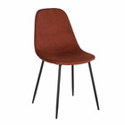 Mica decorations chaise de salle à manger corby - 53x44x47 cm - pe - rouge