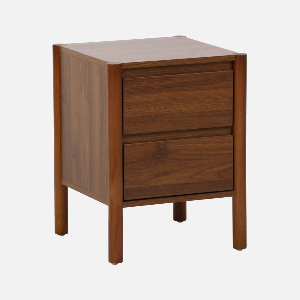 Table de chevet décor bois 2 tiroirs - 42 x 42 x 55 cm - harmony