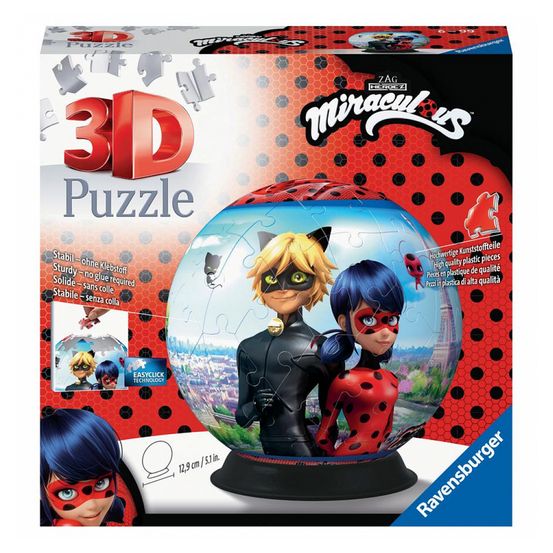 Puzzle 3d rond 72 p - miraculous