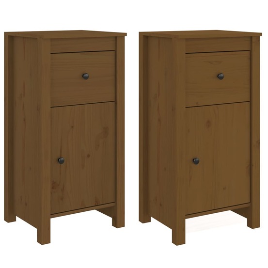 Buffet bahut commode armoire meuble de rangement organisateur cuisine salle de séjour salons lot de 2 40 x 35 x 80 cm bois ma