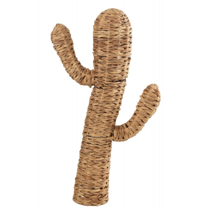 Cactus artificiel en bois naturel 65x17x100 cm