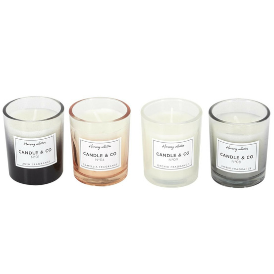 Lot de 4 bougies parfumées