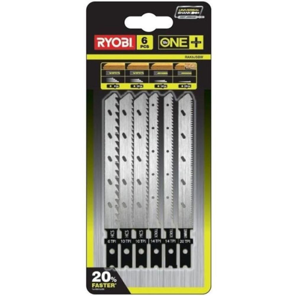 Jeu de 6 lames spéciales pour scie sauteuse one+ rak6jsbw
