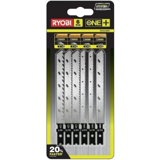 Jeu de 6 lames spéciales pour scie sauteuse one+ rak6jsbw