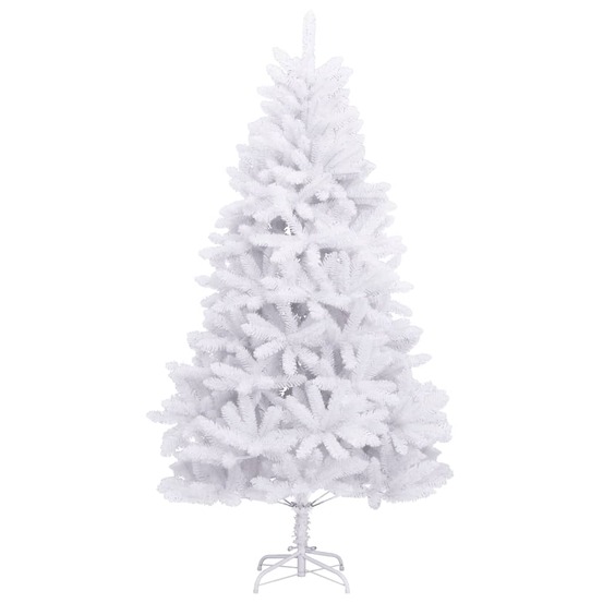 Sapin de noël artificiel à charnières avec support blanc 270 cm