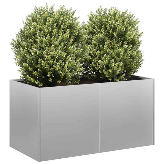 Jardinière rectangulaire acier galvanisé anti-rouille jardin 80x40cm