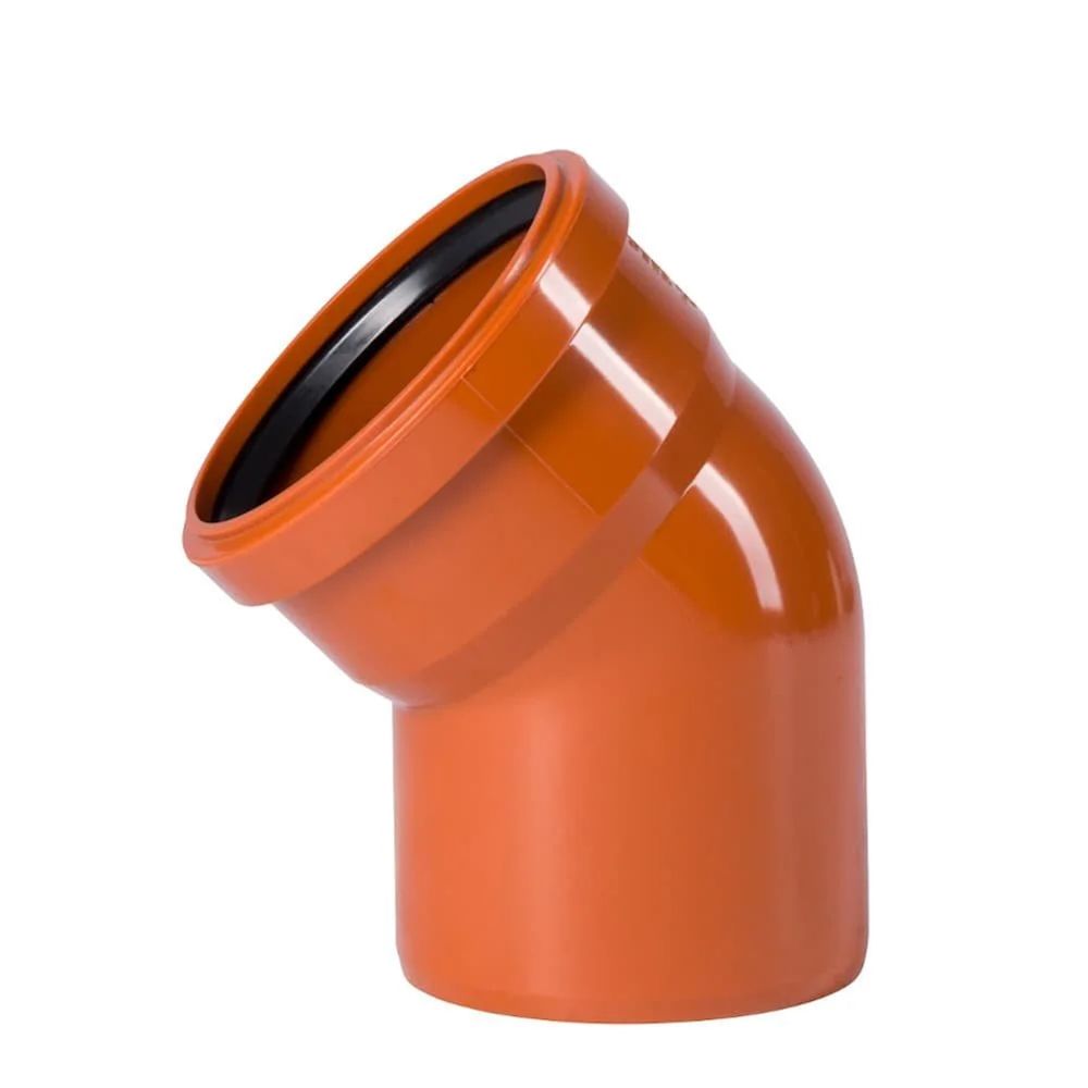 Coude pvc assainissement dn 110 45 degrés - raccord eaux usées