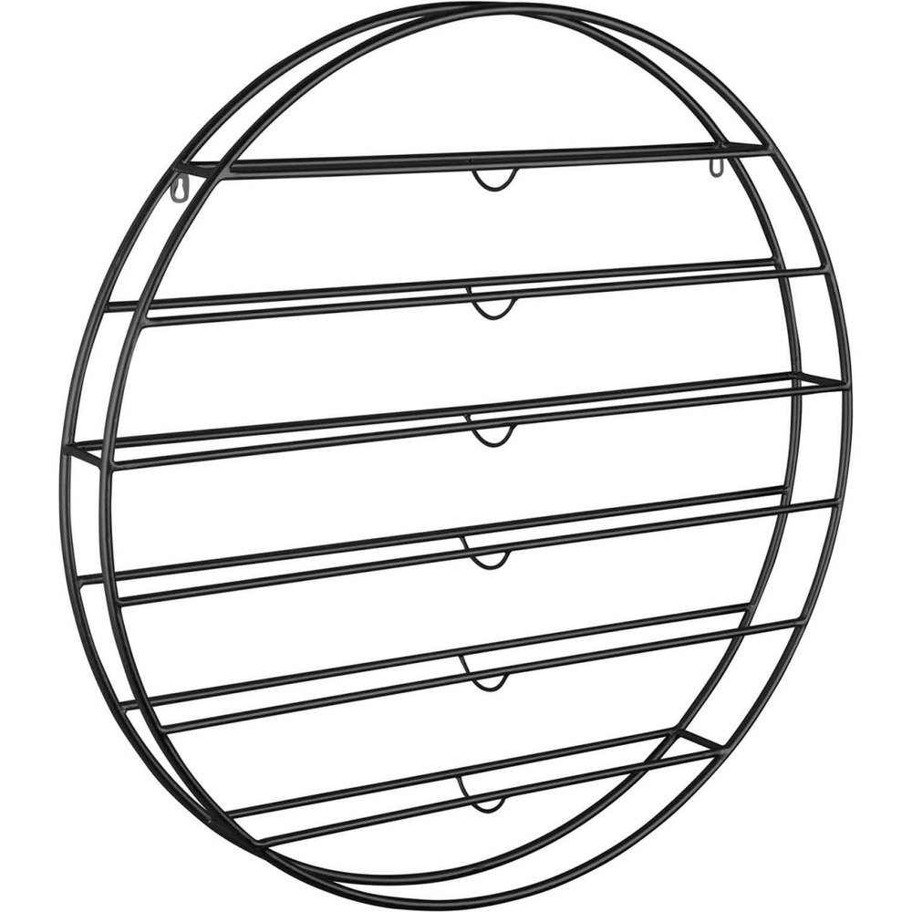 Support mural rond pour bouteilles redondo noir