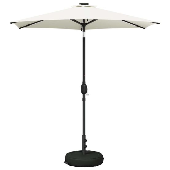 Parasol de jardin avec lumières led et base 230 x 230 cm
