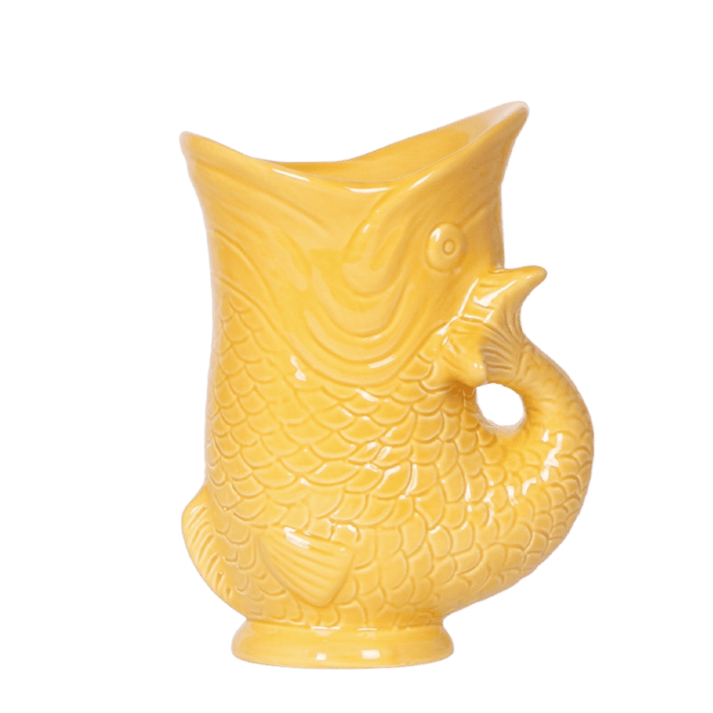 Cache-pot fish jaune orangé - ø9 cm x h20 cm