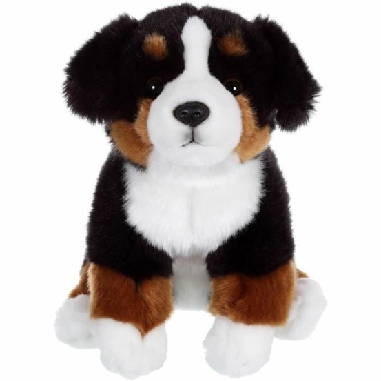 Peluche chien bouvier bernois - assis, 25 cm