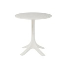 Table ronde en plastique coloris blanc