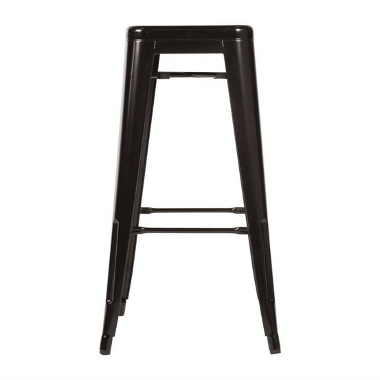 Tabourets hauts en acier galvanisé noirs - lot de 4 - bolero bistro