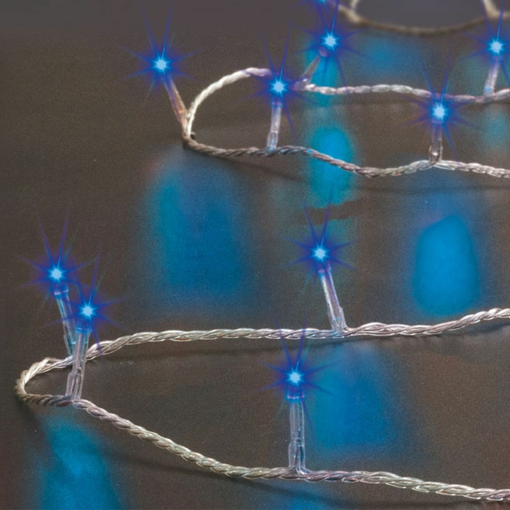 Guirlande lumineuse extérieur 30 m 300 led bleu et 8 jeux de lumière
