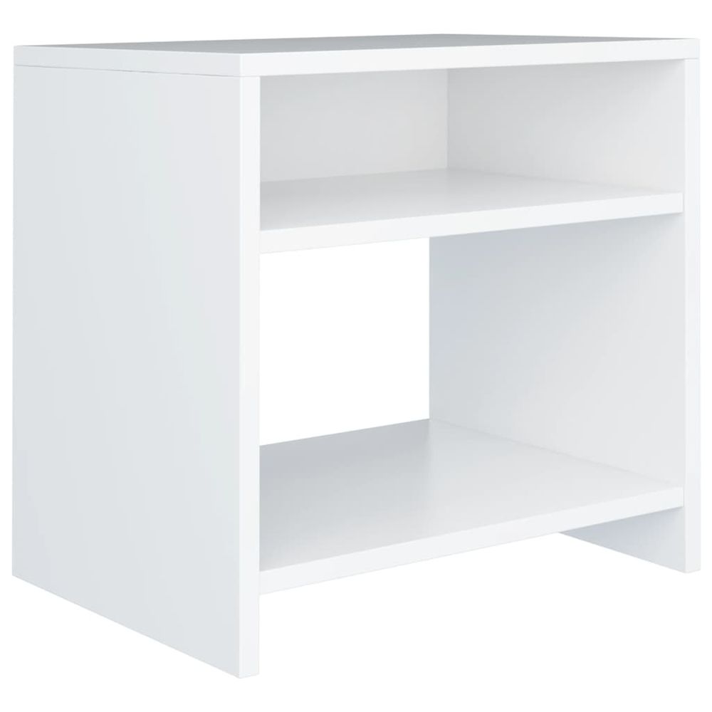 Table de chevet Blanc 40x30x40cm AgglomÃ©rÃ©