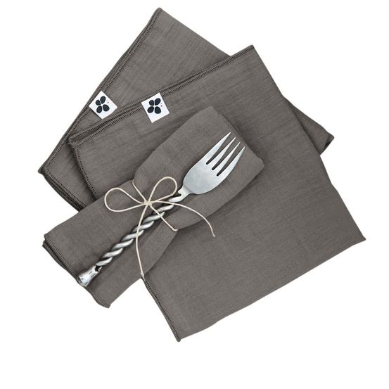 3 serviettes de table gaia
