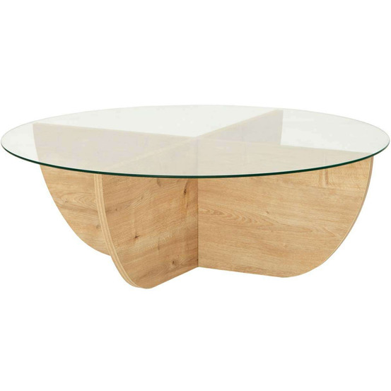 Table basse en verre et aggloméré lily