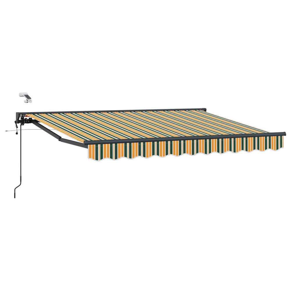 Auvent rétractable électrique vert, jaune, anthracite 3 x 2,5 m