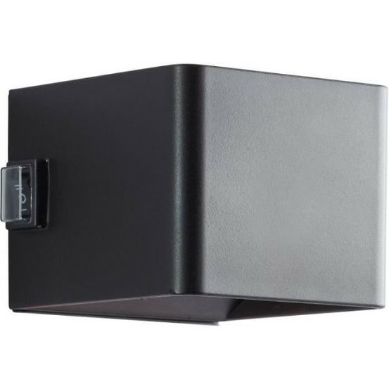Applique magnétique d'extérieur - iseo - - rechargeable - noir - led - détecteur - 4w - 300lm - 3000k - usb