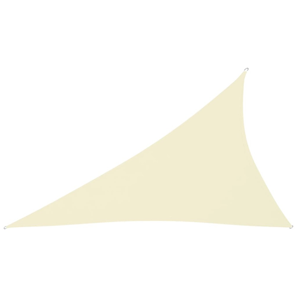 Voile toile d'ombrage parasol tissu oxford triangulaire 3 x 4 x 5 m crème