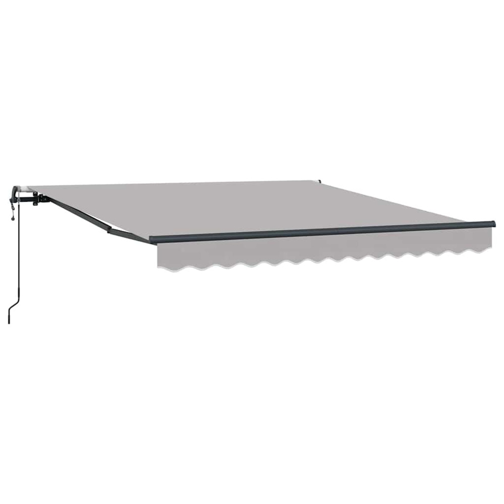 Auvent rétractable gris clair 300 x 250 cm tissu et aluminium