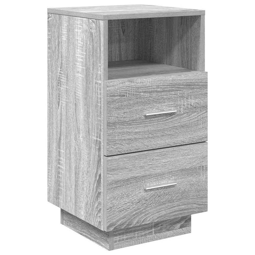 Tables de chevet 2 pcs avec 2 tiroirs sonoma gris 36x36x68 cm