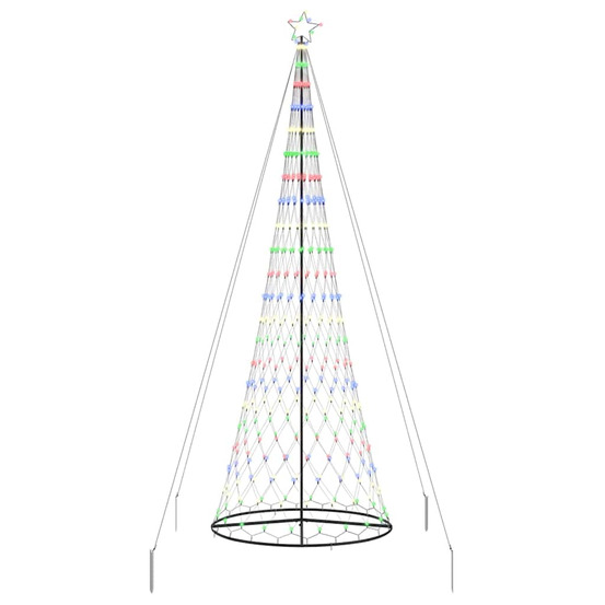Arbre de noël led avec 455 led multicolore 184,5 cm métal