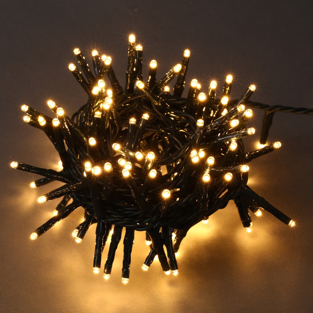 Guirlande exterieure 600 led blanc chaud 15 m