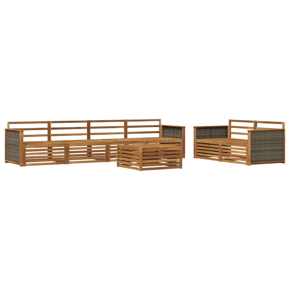 Ensemble de canapés d'extérieur 7 pcs naturel