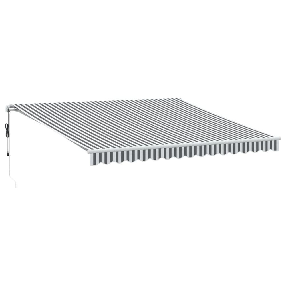 Auvent rétractable automatique avec led anthracite et blanc