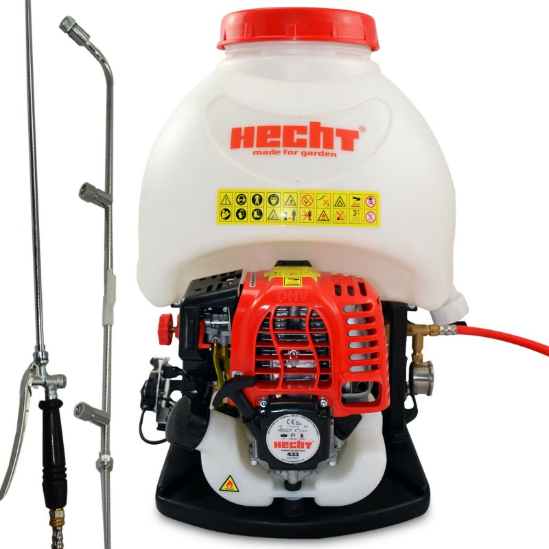 H 433 pulvérisateur à dos essence spray engrais 4temps 15l avec tuyau 159cm 2,5bars