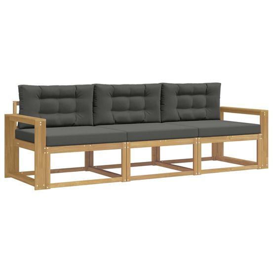 Ensemble de canapés d'extérieur 3 pc blanc et anthracite