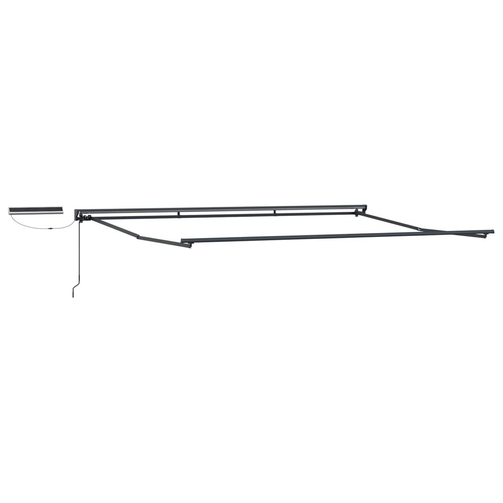 Cadre de store rétractable électrique anthracite 4 x 2 m acier