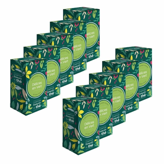 Thé délices en vert - 5 sachets - comptoir français du thé