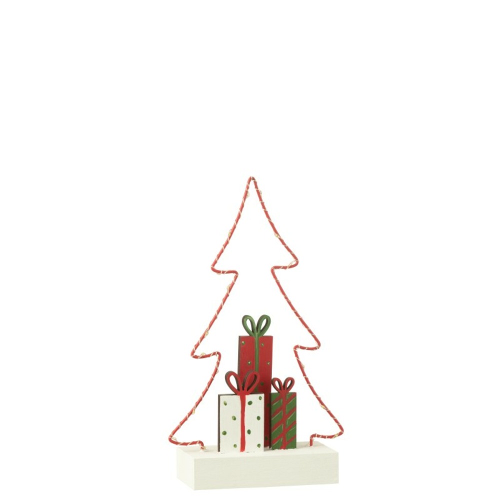 Sapin de noël en bois multicouleur 15x6x25 cm h25