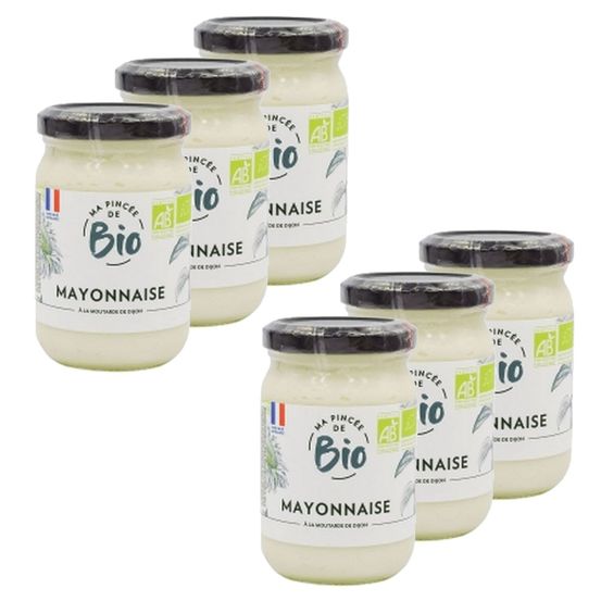 Lot 6x mayonnaise bio - ma pincée de bio - pot 185g