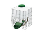 Abreuvoir automatique à réserve 10 litres avec cage protectrice • distributeur d'eau volailles, chiens, chats