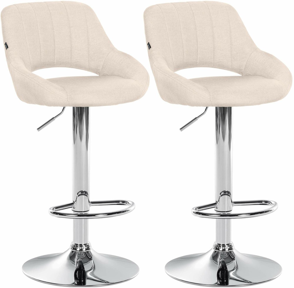 Lot de 2 tabourets de bar milet tissu c