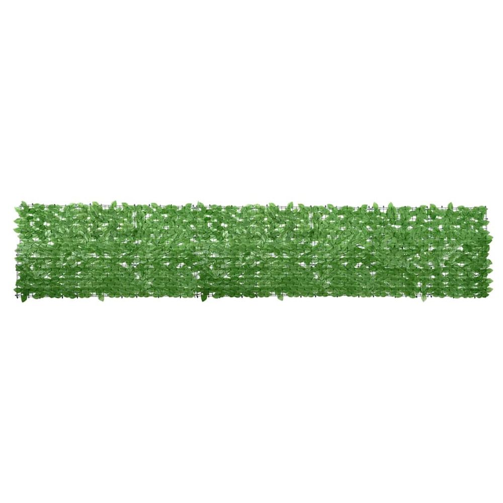 Écran de balcon avec feuilles vert 400x75 cm