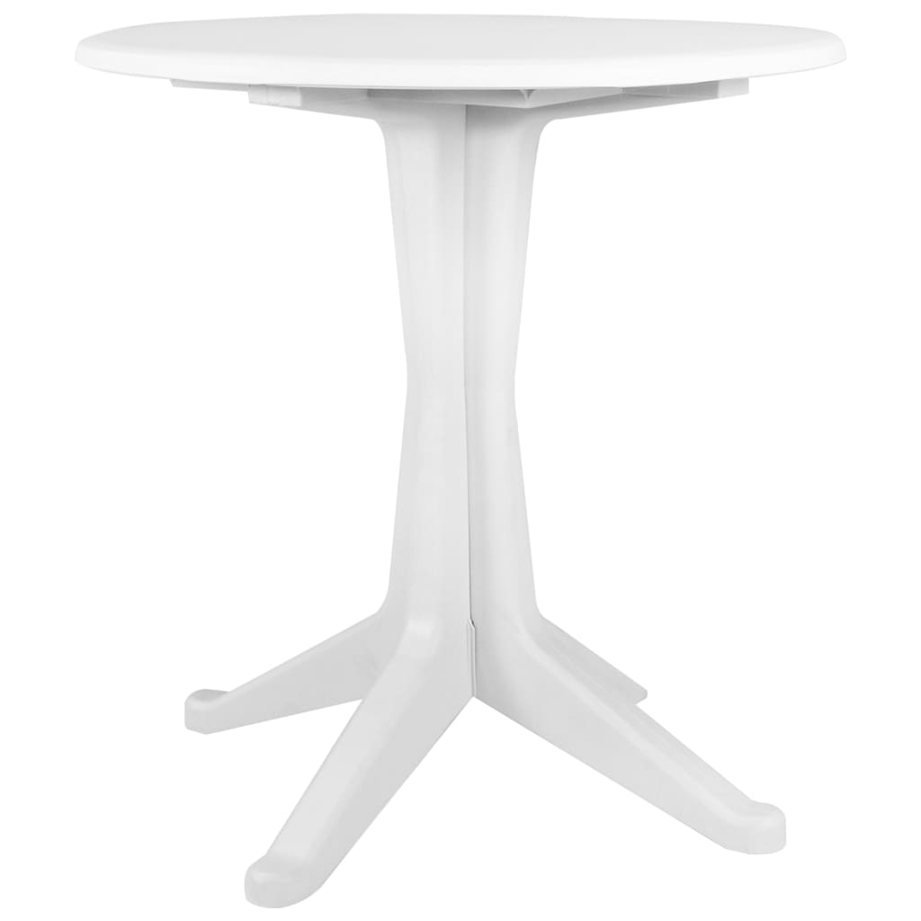 Table de jardin blanc 70 cm plastique