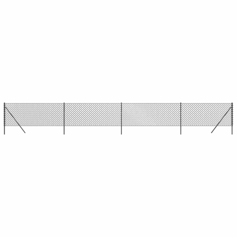 Clôture à mailles losangées anthracite 1x10 m