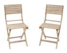 Bunburry - lot de deux chaises de jardin pliantes - en bois