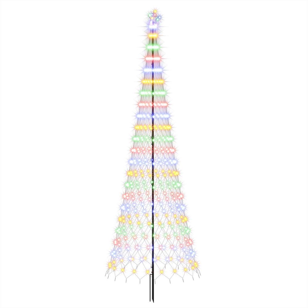 Arbre de noël led 400 cm 450 led multicolore fer noir